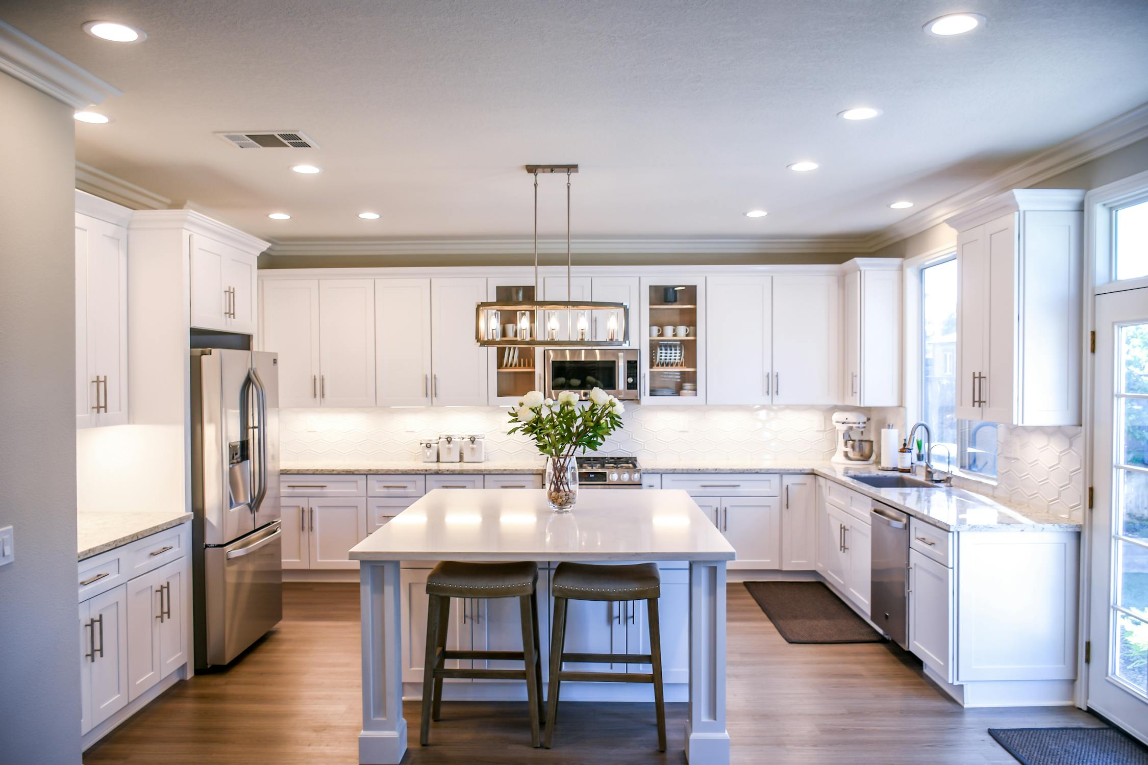 Kitchen with custom cabinetry